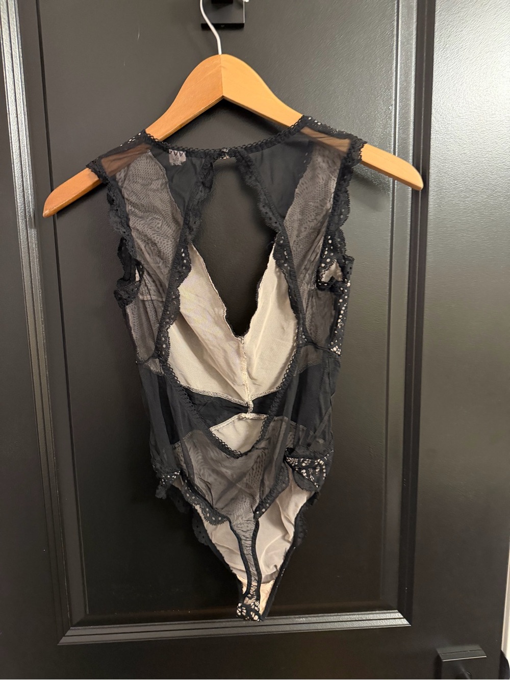 Victoria’s Secret Black Lace Plunge Bodysuit - Picture 2 of 2